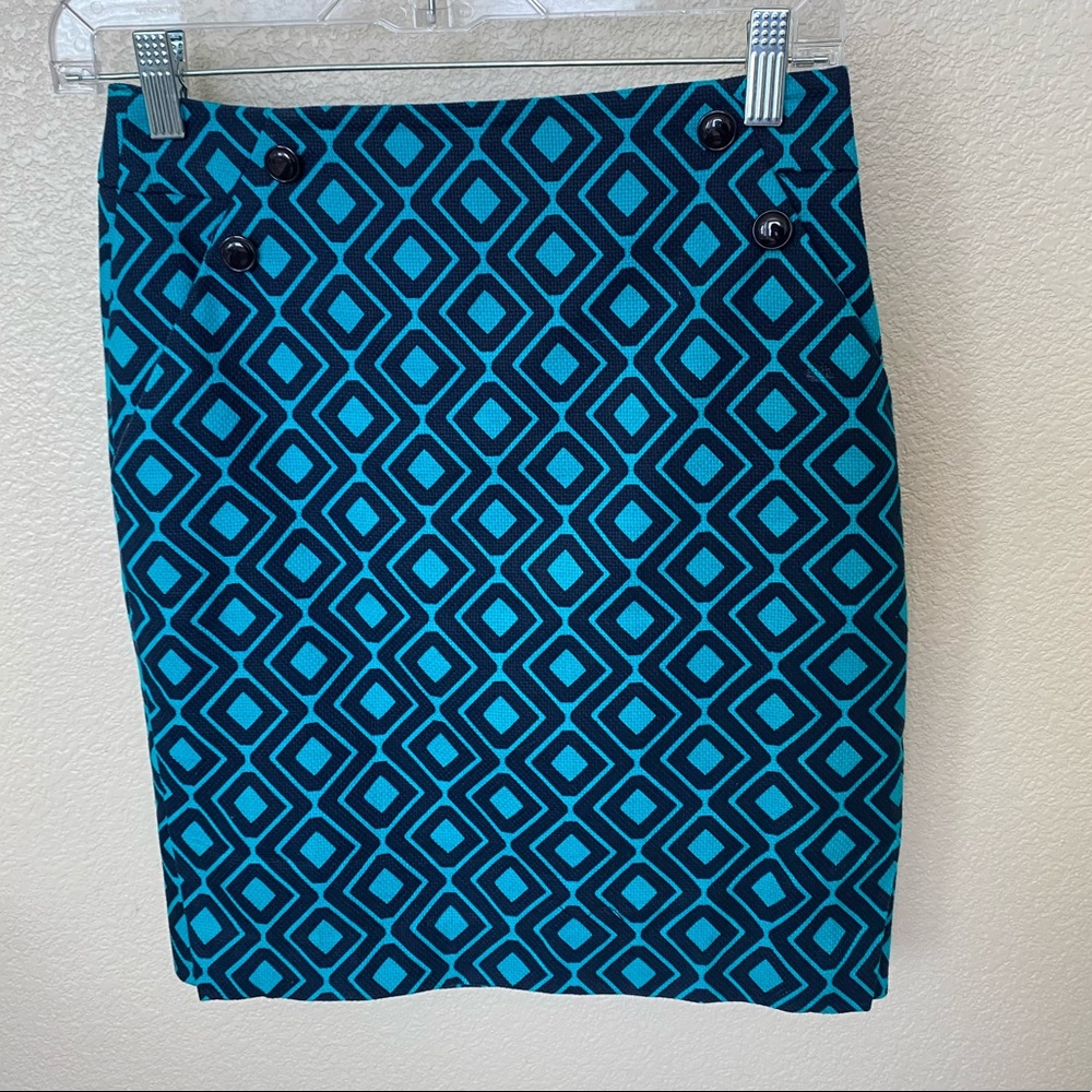 Loft Professional Diamond Pattern Petite Skirt - image 1